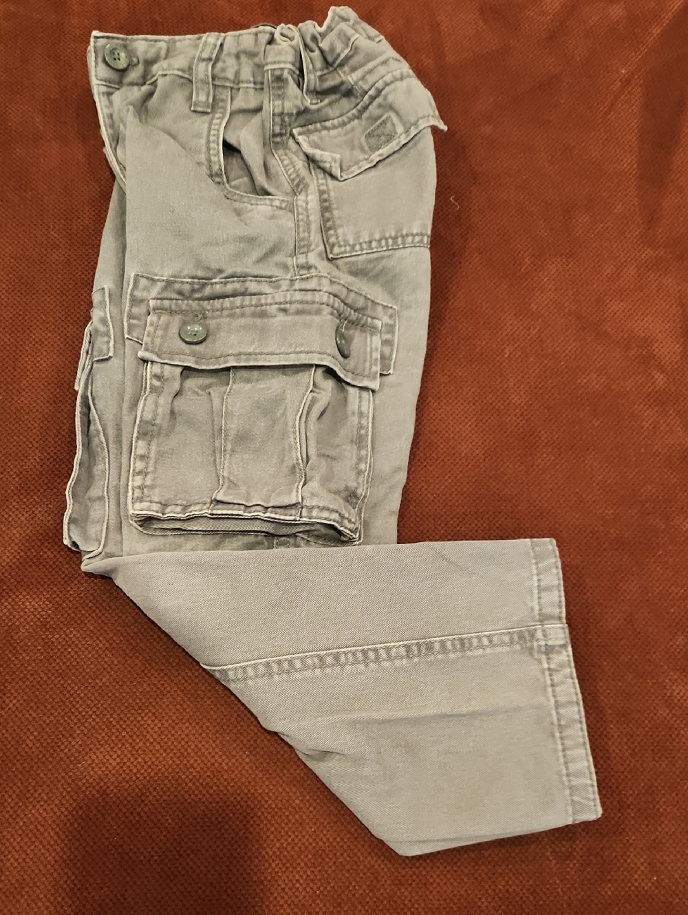 Old Navy Gray Relaxed Cargo Jeans Boys 6